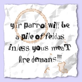 Ransom Note ~ Crumple and Stain Filter